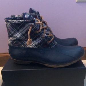 Sperry Plaid Duck Boots
